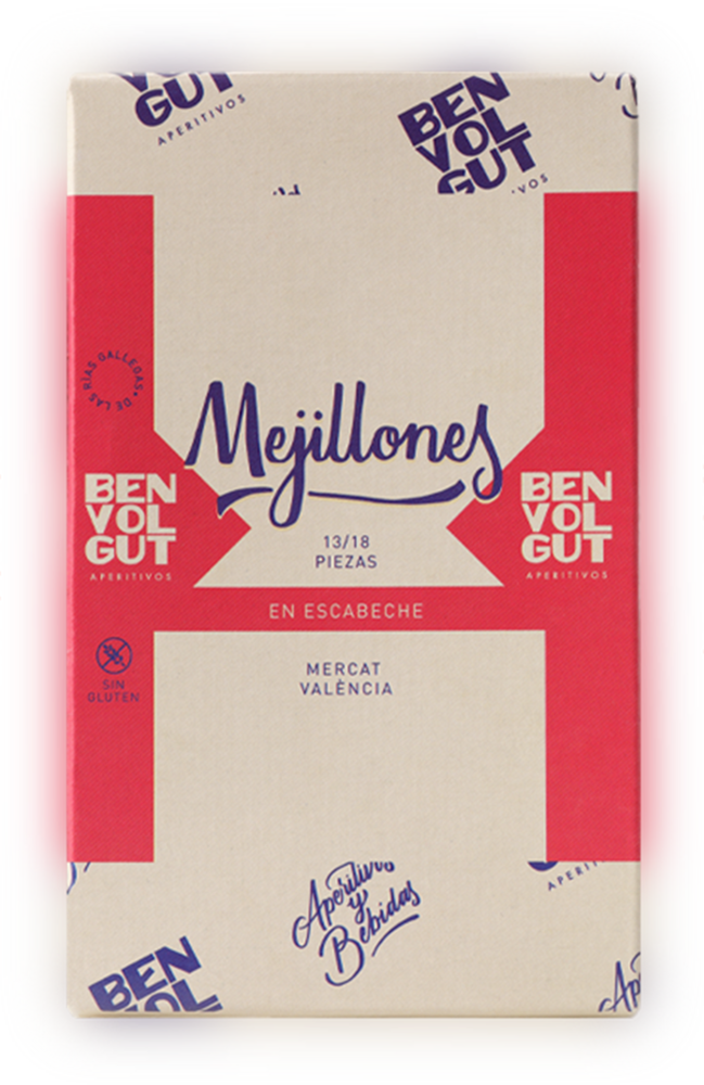 Benvolgut: Mejillones en escabeche - 13/18 piezas